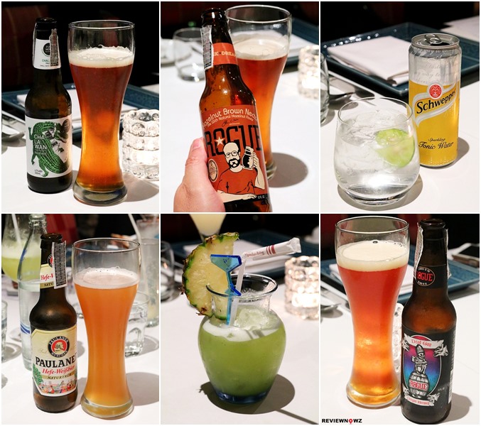 cocktail and beer