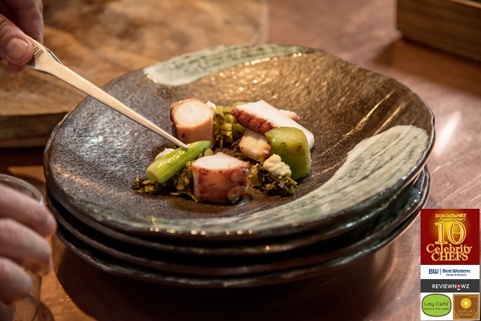 Braised Octopus Salad - decoration