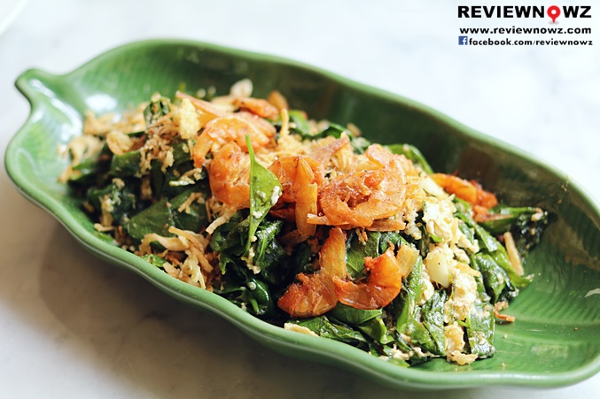 Stir-Fried Pak-Miang with Egg , Crispy Onion & Dried Shrimp