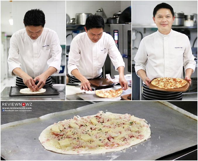 Tarte Flambée Cooking