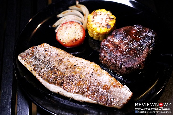 Grilled Sea Bass Fillet / Grilled Australian Tenderloin Beef