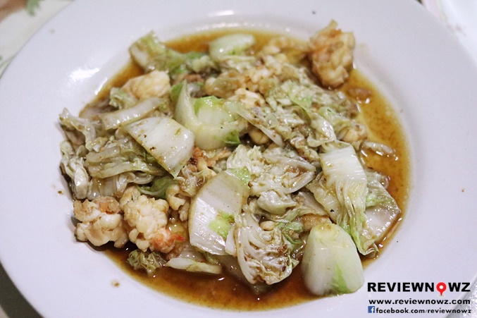 กุ้งผัดผักกาดขาว