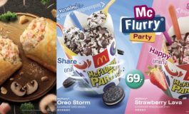 เมนูพิเศษใหม่ล่าสุดขายวันนี้วันแรก Chicken Ham Carbonara Pie & McFlurry Party Size ที่ McDonald's